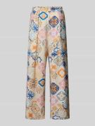 ICHI Wide Fit Stoffhose aus Viskose-Mix Modell 'Lancie' in Offwhite, G...