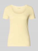 Christian Berg Woman Pyjama-Oberteil mit Spitzenbesatz in Hellgelb, Gr...