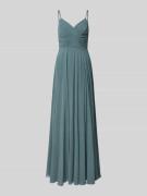 Mascara Abendkleid mit Drapierungen und V-Ausschnitt in Schilf, Größe ...