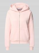 REVIEW Relaxed Fit Sweatjacke mit Kapuze in Rose, Größe L