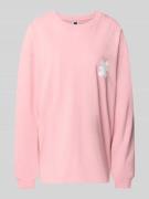 Karo Kauer Sweatshirt mit Logo-Print in Pink, Größe L