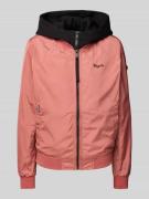 khujo Bomberjacke mit Label-Print Modell 'SEEAM' in Altrosa, Größe XS