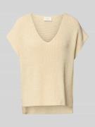 MORE Pullunder mit V-Ausschnitt in Hellgelb, Größe 34
