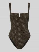 BOSS Badeanzug mit Allover-Muster Modell 'B MONOGRAM' in Mittelbraun, ...