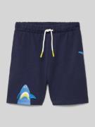 Blue Seven Shorts mit Motiv-Print und elastischem Bund in Marine, Größ...