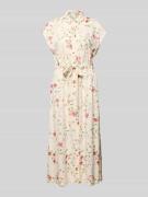 YAS Hemdblusenkleid mit Bindegürtel Modell 'ASINA' in Offwhite, Größe ...