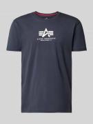 Alpha Industries T-Shirt mit Logo und Rundhalsausschnitt in Dunkelblau...