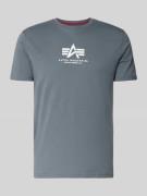 Alpha Industries T-Shirt mit Logo und Rundhalsausschnitt in Hellblau, ...