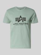 Alpha Industries T-Shirt mit Logo und Rundhalsausschnitt in Lind, Größ...