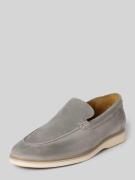 Floris Van Bommel Loafers aus Leder Modell 'De Oister' in Hellgrau, Gr...