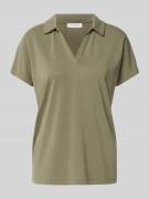 Christian Berg Woman Regular Fit Poloshirt aus Modal-Mix in Oliv, Größ...