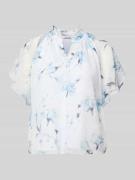 More & More Blusentop mit Schmetterlingsärmeln in Hellblau, Größe 34