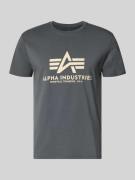 Alpha Industries T-Shirt mit Logo und Rundhalsausschnitt in Anthrazit,...