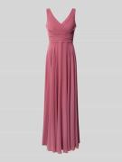 TROYDEN COLLECTION Maxikleid aus Chiffon in Wickel-Optik in Mauve, Grö...