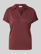 Christian Berg Woman Regular Fit Poloshirt aus Modal-Mix in Bordeaux, ...