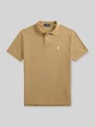 Polo Ralph Lauren Slim Fit Poloshirt aus reiner Baumwolle in Senf, Grö...