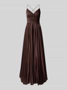 Hey Kyla Maxikleid mit rückseitiger Schnürung in Dunkelbraun, Größe 30