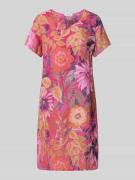 ZABAIONE Knielanges Leinenkleid mit Rundhalsausschnitt Modell 'La44ra'...