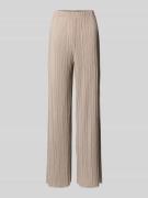 Vila Wide Leg Hose mit Plisseefalten Modell 'PLISA' in Taupe, Größe L
