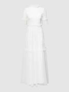 LACE & BEADS Abendkleid aus Tüll in Maxilänge in Offwhite, Größe XXS