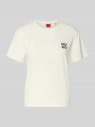 HUGO Regular Fit Pyjama-Oberteil aus Modal-Mix in Offwhite, Größe L