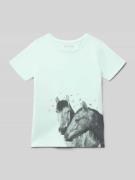 Blue Seven T-Shirt mit Motiv-Print und Rundhalsausschnitt in Bleu, Grö...