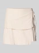 JJXX Minirock mit Leinen-Anteil Modell 'Sina' in Beige, Größe L