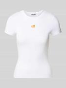 REVIEW Slim Fit T-Shirt mit Motiv-Stitching Modell 'Fruity' in Weiss, ...