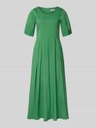 More & More Midikleid mit Raffungen in Gruen, Größe 34