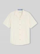 Tom Tailor Regular Fit Freizeithemd mit Stitching in Offwhite Melange,...