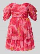 LACE & BEADS Cocktailkleid im Off-Shoulder-Design in Pink, Größe L