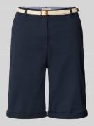 Christian Berg Woman Chino-Bermudas mit Gürtel in Dunkelblau, Größe 34