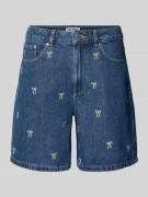 REVIEW Jeansshorts mit Stitchings in Dunkelblau, Größe L