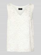 s.Oliver BLACK LABEL Regular Fit Top mit floralem Muster in Offwhite, ...