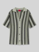 HUGO Relaxed Fit Freizeithemd aus Strick Modell 'SEESORN' in Mint, Grö...