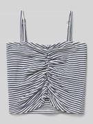 s.Oliver RED LABEL Slim Fit Crop Top aus Baumwoll-Mix in Marine, Größe...