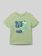 s.Oliver RED LABEL Regular Fit T-Shirt aus reiner Baumwolle in Schilf,...