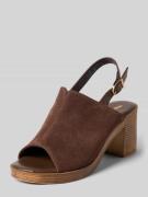 Tamaris Sandalen aus echtem Leder in Dunkelbraun, Größe 36