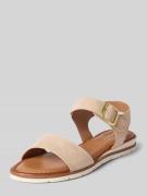 Tamaris Sandalen aus echtem Rindsleder in Sand, Größe 36