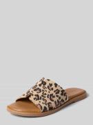 Tamaris Pantoletten aus echtem Leder in Beige, Größe 36