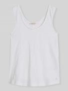 Marc O'Polo Regular Fit Top aus reiner Baumwolle in Weiss, Größe L