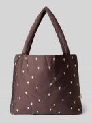 STUDIO NOOS Handtasche mit Allover-Motiv-Stitching Modell 'Mom' in Dun...