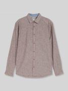Tom Tailor Regular Fit Freizeithemd aus Leinen-Baumwolle-Mix in Hazel,...