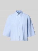 Emily Van den Bergh Boxy Fit Bluse aus Baumwolle mit Knopfleiste in Bl...