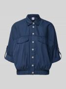 Emily Van den Bergh Blouson aus Baumwolle mit Knopfleiste in Marine, G...