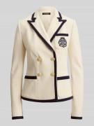 Lauren Ralph Lauren Zweireihiger Kurzblazer aus Baumwoll-Mix mit Logo-...