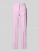 Mango Straight Fit Leinenhose mit Bügelfalten Modell 'Boreli' in Rosa,...