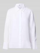 Mango Regular Fit Leinenbluse mit verdeckter Knopfleiste in Weiss, Grö...