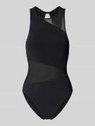 Arena Slim Fit Badeanzug mit semitransparenten Partien in Black, Größe...