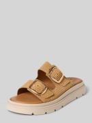Tamaris Wedges aus echtem Leder in Hellbraun, Größe 36